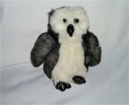 GUND 1993 grey/white plush owl leatherette feet and nose - mint - 9" NWOT VTG - £7.89 GBP