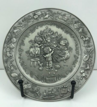 Hallmark Little Gallery PEWTER--MARY Hamilton Christmas Plate 1983 - Usa Made - $14.03