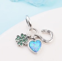2023 New Authentic S925 Lucky Love Protection Dangle Charm for Pandora Bracelet  - £9.47 GBP