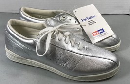 Propet Fun Walker Silver Leather Walking Sneaker Shoes Women&#39;s 7.5 M EUR 38 - £21.32 GBP