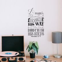 a man&#39;s heart deviseth his way but the lord directeth his steps Proverbs... - $9.79