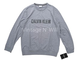 Calvin Klein Men&#39;s XL Light Grey Intense Power Lounge Long Sleeve Sweatshirt - £22.51 GBP