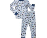 Wonder Nation Toddler Boy&#39;s Long Sleeve Tight Fit 2-Piece Pajama Set Gra... - £12.37 GBP
