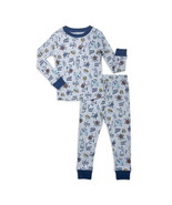 Wonder Nation Toddler Boy&#39;s Long Sleeve Tight Fit 2-Piece Pajama Set Gra... - $291.72 MXN