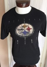 Nike NFL Team Apparel Pittsburgh Steelers Distressed Black T Shirt Men&#39;s M - £11.55 GBP