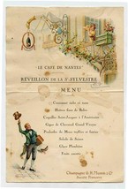 Le Cafe De Nantes Reveillon De La S Sylvestre Menu Mumm Champagne 1937 - $13.86