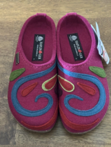 Haflinger Grizzly Jette in Port RED Arch Support Slipper US 10 EU 41 - $105.99