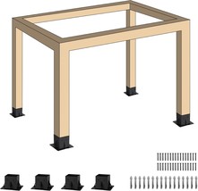 Pergola Hardware Kit: 4 Pcs Base Brackets; Pergola Bracket Kit Elevated ... - $43.04