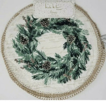 Nicole Miller Home Christmas Round Placemats Set Of 4 (15 Inch) NWT - £29.18 GBP