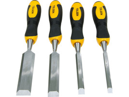 4pc CRV Woodwork Chisel Carving Woodworking Chisels Metal Strike Plate - $22.07