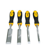 4pc CRV Woodwork Chisel Carving Woodworking Chisels Metal Strike Plate - £17.25 GBP