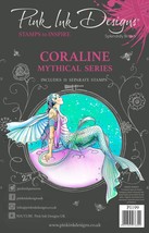 Pink Ink Designs 6&quot;X8&quot; Clear Stamp Set-Coraline - £30.80 GBP