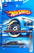 Hot Wheels 2005 Muscle Mania Series #105 1965 Impala Black &amp; Blue w/ PR5s - $8.00