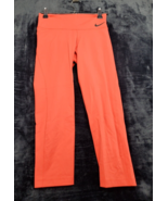 Nike Dri Fit Leggings Women Size XS Orange Knit Nylon Elastic Waist Pull... - $19.02 CAD