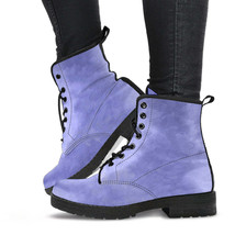 Combat Boots - Paint It Purple | Boho Shoes, Handmade Lace Up Boots, Veg... - £70.78 GBP