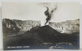 Italy Napoli Volcano Cono eruttivo centrale RPPC Postcard P12 - £4.47 GBP