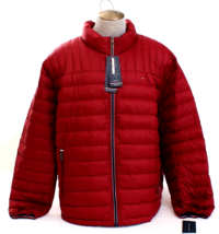 Tommy Hilfiger Red Packable Natural Down Full Zip Puffer Jacket Men&#39;s 2X... - $247.49