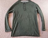 St. John&#39;s Bay Long Sleeve Green Shirt, 3 Button 100% Cotton, Men&#39;s Size LT - $9.49