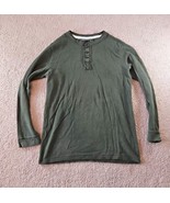 St. John&#39;s Bay Long Sleeve Green Shirt, 3 Button 100% Cotton, Men&#39;s Size LT - $12.95 CAD