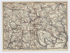 1929 VINTAGE MAP OF FÜRSTLICH LÖWENSTEINSCHER PARK BAVARIA GERMANY  - $467.26 MXN