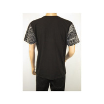 Men LAVERITA European Fashion Crew Shirt Studs Medusa 12120 Black Gray image 9