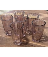 6 Pioneer Woman Tumbler Glasses Carnival Luster Glaze Pink Purple NEW Fa... - $40.00
