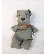 Harrods Green Bean Bag Dog With Brown Collar - $61.00 CAD