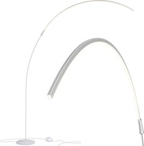 Arc Floor Lamp Modern LED Standing Contemporary Dimmable Adjustable Silver Tall - £89.41 GBP