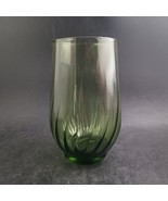 Avocado Green Glass, Anchor Hocking Optic Swirl, c.1970&#39;s - $9.00