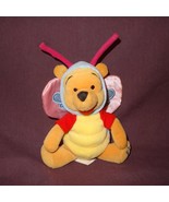 Butterfly Winnie Pooh Easter 2000 Disney 8&quot; Plush Stuffed Animal Bear Be... - £10.01 GBP