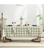 EVERLY 100% Pure Linen Rectangle Tablecloths 60x84Inches for Dining,Buff... - $95.99