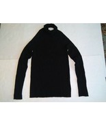 Carmen Marc Valvo Women Black Long Sleeve Turtle Neck Ribbed Sweater Med... - €13,75 EUR