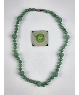 QVC 2004 Chinese Jade Carved Beaded Necklace 20&quot; with .925 Lobster Clasp - £124.12 GBP