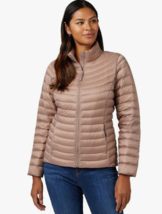 32 Degrees Womens Ultra Light Down Packable Jacket Tan Metallic Taupe - £18.70 GBP