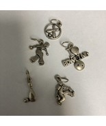 Lot Of 5 Bowling Themed Metal Charms - $319.48 MXN