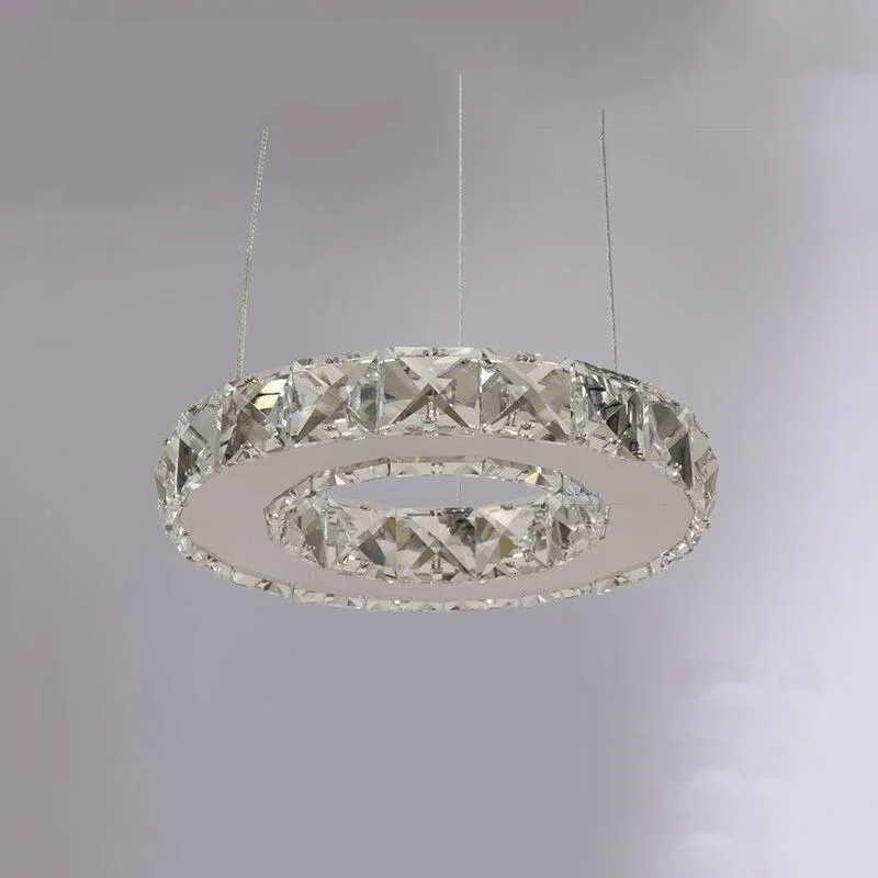 Silver Crystal LED Chips Crystal Lamp Lighting Fixture LED Circle Light ... - $41.95+