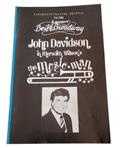 Vintage Playbill Paramount Theatre Seattle 1988 The Music Man John Davidson - £10.64 GBP