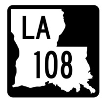 Louisiana State Highway 108 Sticker Decal R5824 Highway Route Sign - $1.45+
