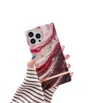 Anymob iPhone Red Marble Electroplated Vintage Case Soft Silicone Shockproof  - £21.08 GBP