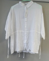 Gilli Womens Long Sleeve Button Down Blouse Casual Loungewear CT7667 Whi... - $9.49