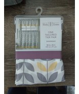 Window Curtains~Savanah One Tailored Tier Pair~BRAND NEW~SHIPSN24 Yellow... - $31.07 CAD