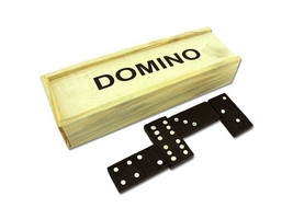 Case of 30 - Domino Set in Wooden Box - $99.36