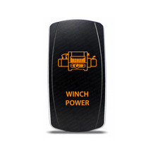 Rocker Switch Winch Power Symbol - Amber LED - $17.80