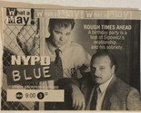 NYPD Blue Tv Series Print Ad Vintage David Caruso Dennis Franz TPA2 - £4.71 GBP