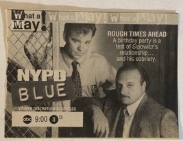 NYPD Blue Tv Series Print Ad Vintage David Caruso Dennis Franz TPA2 - £4.66 GBP