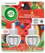 Air Wick Plug-In Essential Oil Refill, Refreshing Watermelon &amp; Berries, 2 Pack - £11.64 GBP