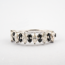 Simple Black Onyx with Moissanite/Diamond Engagement Ring Memorial Gifts - $300.00+