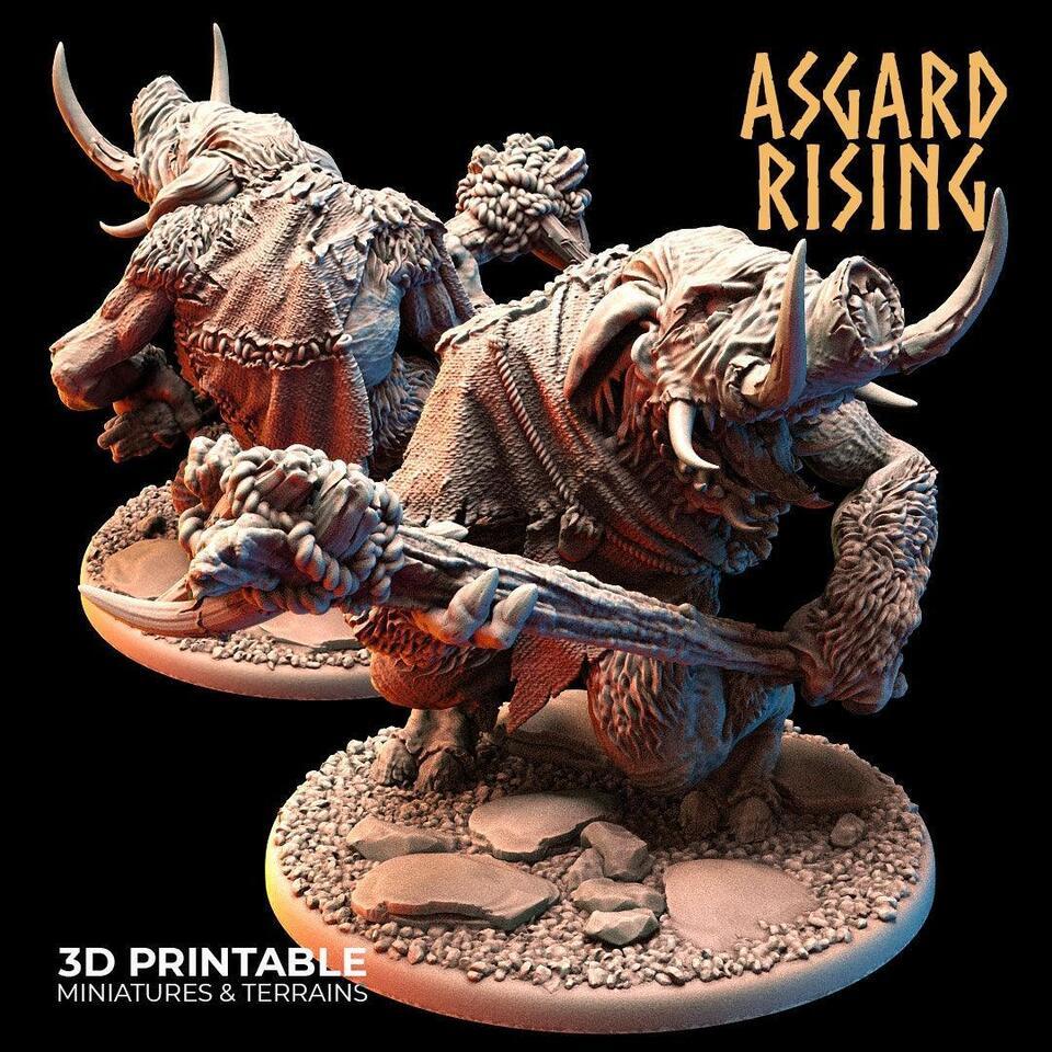 3D Printed Asgard Rising Tundra Trolls Set 28 32mm Ragnarok D&D Item image 9