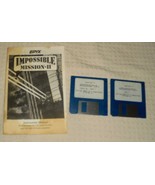 Vtg Epyx  Impossible Mission 2  Computer Diskette 1&amp; 2 IBM PC &amp; compatib... - $671.71 MXN