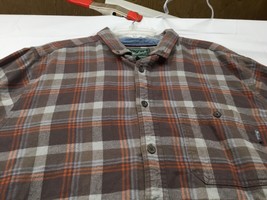 Woolrich Shirt Adult Large Brown Plaid Button Up Long Sleeve Flannel Out... - $13.85
